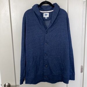 Old Navy Men’s Heathered Blue Button Cardigan Size XL